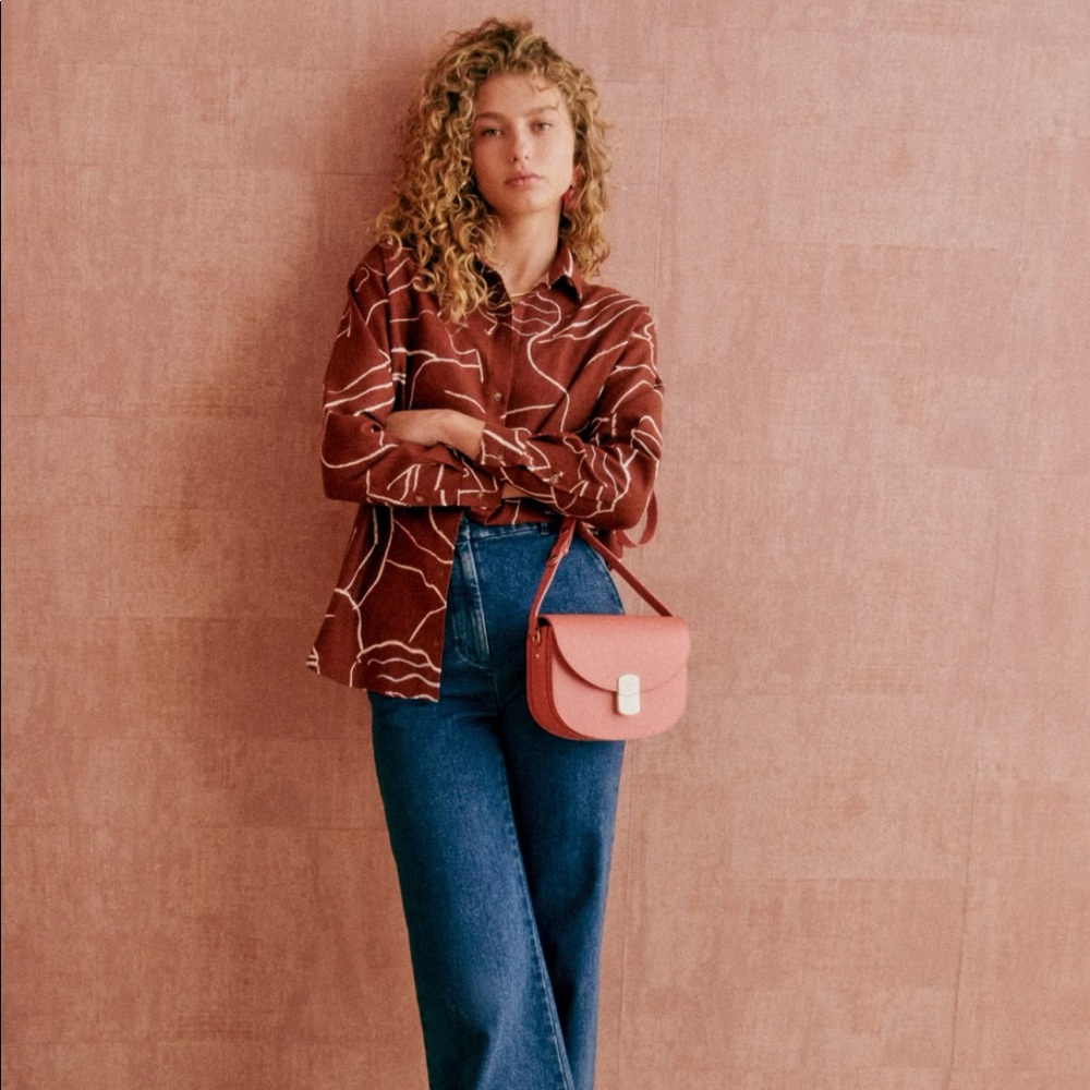 Sezane Maxy Shirt in Hestia New with Tags - Picture 2 of 7